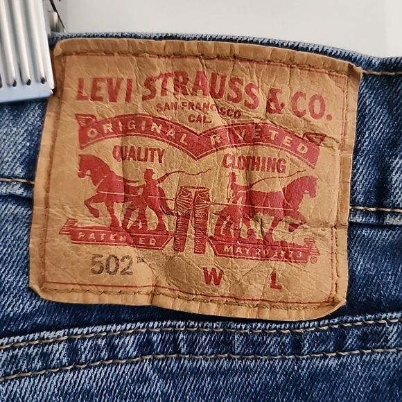 LEVI'S 502 Flex Men's 46(44) x 30(27) Regular Fit Tapered Leg Stretch Denim Jean - Picture 3 of 5